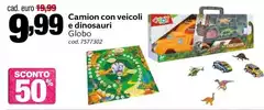 Globo - Camion Con Veicoli E Dinosauri Globo - Camion Con Veicoli E Dinosauri