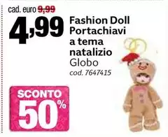 Globo - Fashion Doll Portachiavi A Tema Natalizio Globo - Fashion Doll Portachiavi A Tema Natalizio