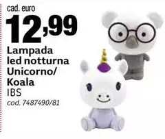 Ibs - Lampada Led Nocturna Unicorno/ Koala