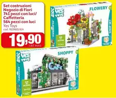 Set Costruzioni Negozio Di Fiori 741 Pezzi Con Luci