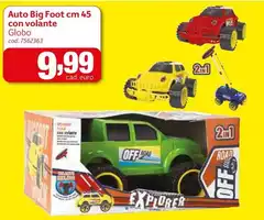 Globo - Auto Big Foot Cm 45 Con Volante Globo - Auto Big Foot Cm 45 Con Volante