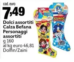 Dolci cose - Calza Befana Personaggi Assortiti Dolci cose - Calza Befana Personaggi Assortiti