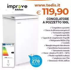 Improve - Congelatore A Pozzetto 100L Improve - Congelatore A Pozzetto 100L
