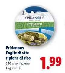Eridanous - Foglie Di Vite Ripiene Di Riso Eridanous - Foglie Di Vite Ripiene Di Riso