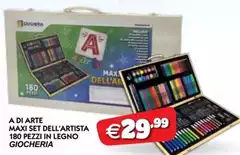 Max - A Di Arte i Set Dell'Artista 180 Pezzi In Legno Max - A Di Arte i Set Dell'Artista 180 Pezzi In Legno