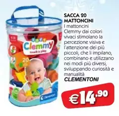 Clementoni - Sacca 20 Mattoncini Clementoni - Sacca 20 Mattoncini