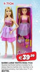 Mattel - Barbie Large Vestito Rosa 71cm