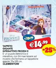 Clementoni - Tappeto Gigante Interattivo Frozen 2 Clementoni - Tappeto Gigante Interattivo Frozen 2