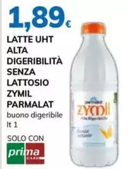 Parmalat - Latte UHT Alta Digeribilità Senza Lattosio Zymil Parmalat - Latte UHT Alta Digeribilità Senza Lattosio Zymil