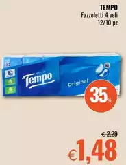 Tempo - Fazzoletti 4 Veli 12/10 Pz
