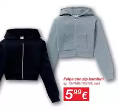 Felpa Con Zip Bambini Felpa Con Zip Bambini