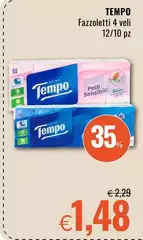 Tempo - Fazzoletti 4 Veli 12/10 Pz