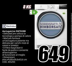 Electrolux - EW7H28B asciugatrice Libera installazione Caricamento frontale 8 kg A Bianco Electrolux - EW7H28B asciugatrice Libera installazione Caricamento frontale 8 kg A Bianco