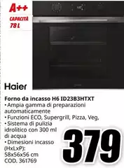 Haier - Forno Da Incasso H6 IDS23B3HTXT