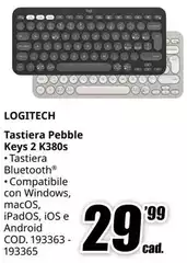 Logitech - Tastiera Pebble Keys 2 K380s Logitech - Tastiera Pebble Keys 2 K380s