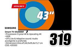 Samsung - Smart TV 43U8000F