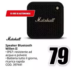 Marshall - Speaker Bluetooth Willen II Marshall - Speaker Bluetooth Willen II