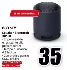 Sony - Speaker Bluetooth XB100 Sony - Speaker Bluetooth XB100