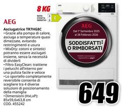 Aeg - Asciugatrice TR7HG8C Aeg - Asciugatrice TR7HG8C