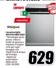 Whirlpool - Lavastoviglie WH7FA14BNTAW7A0X