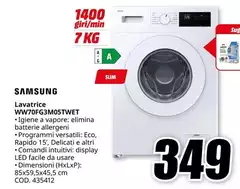 Samsung - Lavatrice WW70FG3M05TWET Samsung - Lavatrice WW70FG3M05TWET