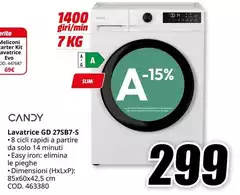 Candy - Lavatrice GG A125BT-S Candy - Lavatrice GG A125BT-S