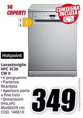 Hotpoint - HFC 3C26 CW X Libera installazione 14 coperti E