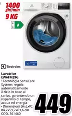 Electrolux - EW6FLM29G Lavatrice Caricamento Frontale 9 Kg 1400 Giri/min A Bianco