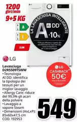 LG - Lavasciuga D2R509TSWW LG - Lavasciuga D2R509TSWW