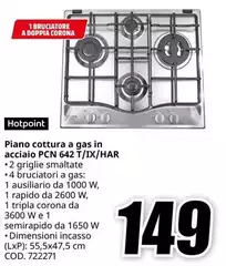 Hotpoint - Piano Cottura A Gas In Acciaio Pcn 642 /T/XHAR