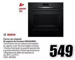 Bosch - Forno Con Impulsi Di Vapore Da Incasso HRG532EB3