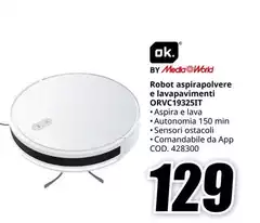 Robot Aspirapolvere E Lavapavimenti ORCV1925IT Robot Aspirapolvere E Lavapavimenti ORCV1925IT