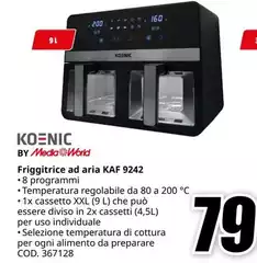 Koenic - Friggitrice Ad Aria KAF 9242 Koenic - Friggitrice Ad Aria KAF 9242