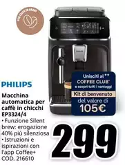 Philips - Macchina Automatica Per Caffè In Chicchi EP3324/4 Philips - Macchina Automatica Per Caffè In Chicchi EP3324/4