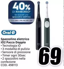 Oral b - Spazzolino elettrico I02 Pacco Doppio