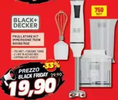 Black & Decker - Frullatore Kit Immersione 750w Black & Decker - Frullatore Kit Immersione 750w
