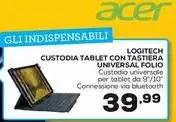 Logitech - Custodia Tablet Con Tastiera Universal Folio Logitech - Custodia Tablet Con Tastiera Universal Folio
