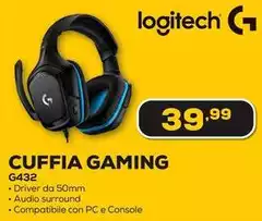 Logitech - Cuffia Gaming G432 Logitech - Cuffia Gaming G432