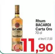 Bacardi - Rhum Carta Oro