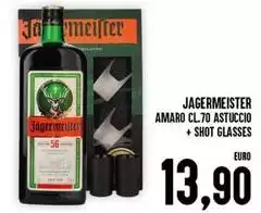 Jagermeister - Amaro Cl.70 Astuccio + Shot Glasses