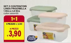Belli E Forti - Set 2 Contenitori Linea Frigobella Belli E Forti - Set 2 Contenitori Linea Frigobella