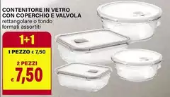 Contenitore In Vetro Con Coperchio E Valvola Contenitore In Vetro Con Coperchio E Valvola