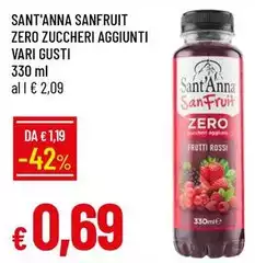 Sant'anna - Sanfruit Zero Zuccheri Aggiunti Sant'anna - Sanfruit Zero Zuccheri Aggiunti