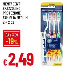 Mentadent - Spazzolino Protezione Famiglia Medium