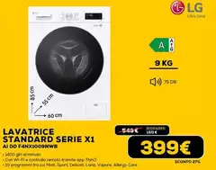 LG - Lavatrice Standard Serie X 1 AI D Fanx1009nwb LG - Lavatrice Standard Serie X 1 AI D Fanx1009nwb