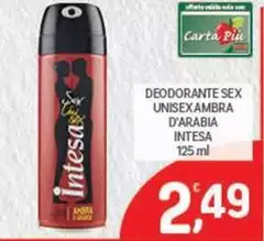 Intesa - Deodorante Sex Unisex Ambra D'Arabia Intesa - Deodorante Sex Unisex Ambra D'Arabia