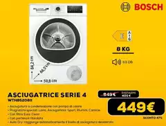 Bosch - Asciugatrice Serie 4 WTH8520811 Bosch - Asciugatrice Serie 4 WTH8520811