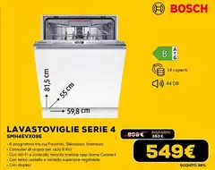 Bosch - Lavastoviglie Serie 4 SM14EWX09E Bosch - Lavastoviglie Serie 4 SM14EWX09E