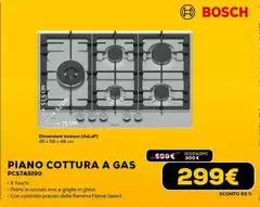 Bosch - Piano Cottura A Gas Ps575a190 Bosch - Piano Cottura A Gas Ps575a190