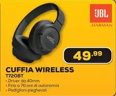 Jbl - Cuffia Wireless T720BT Jbl - Cuffia Wireless T720BT